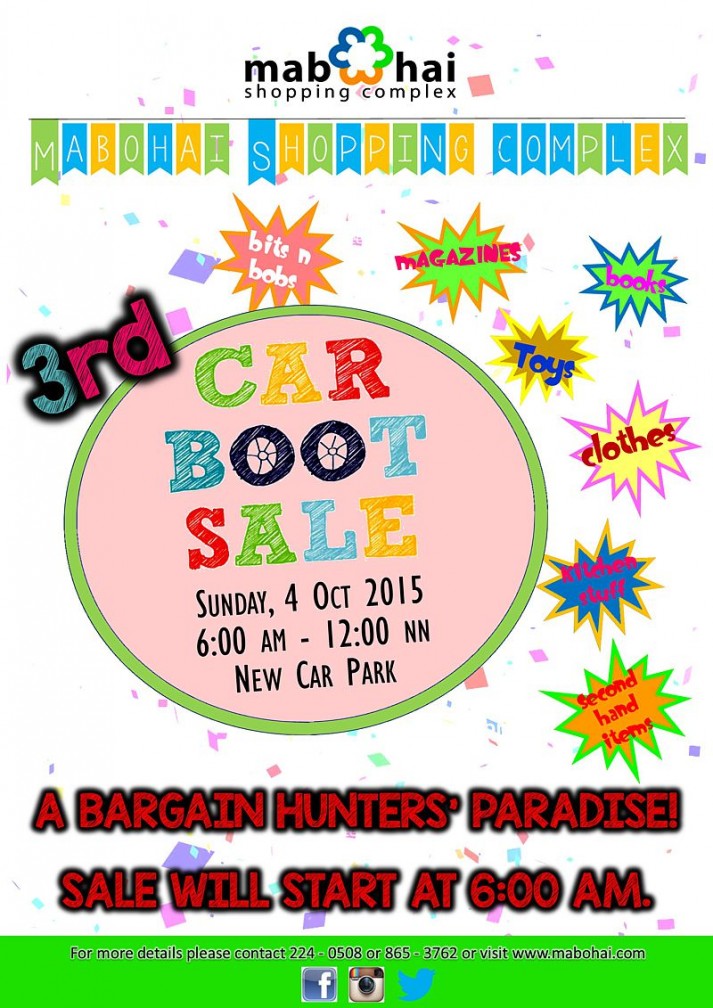 3rd Car Boot Sale | Mabohai Shopping Complex